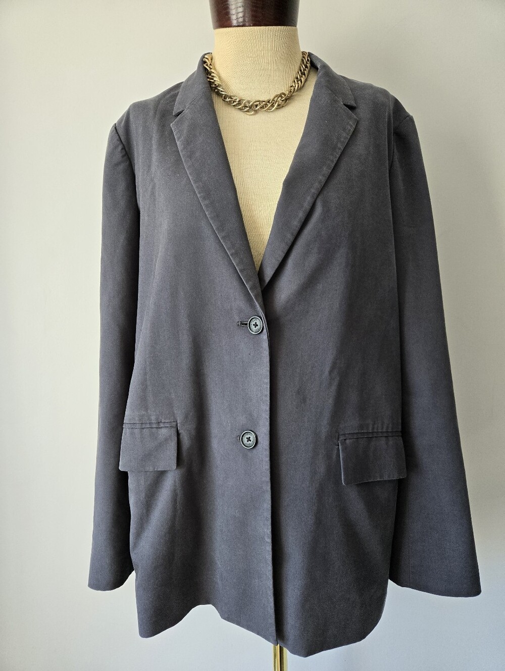 Kit And Ace Tencel Lyocell Soft Navy Blazer Jacket. Size M